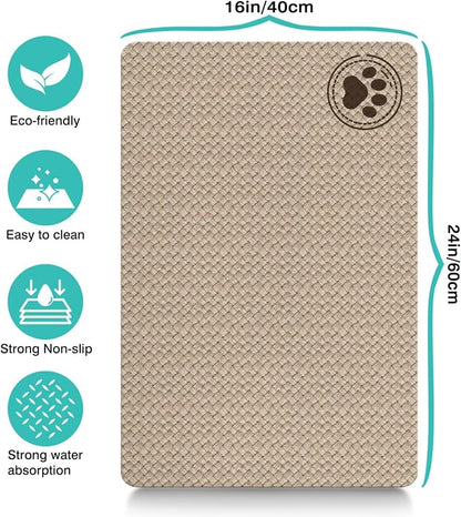 Pet Feeding Mat for Floors Waterproof Dog Mat for Food and Water Absorbent - Image 4