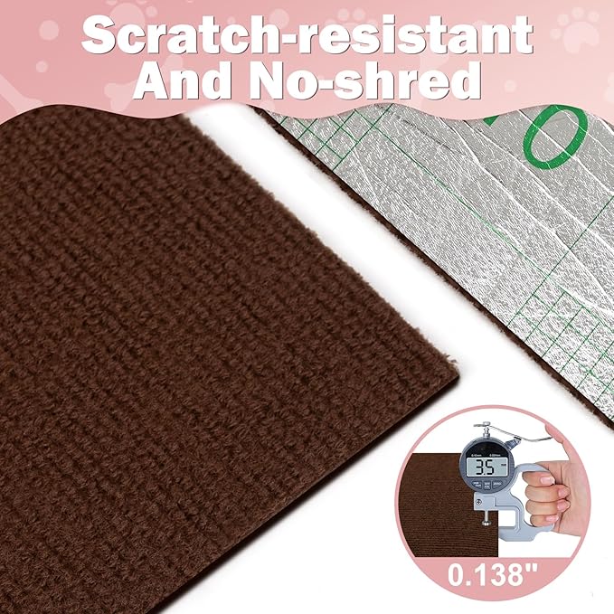 Anit Cat Scratch Couch Furniture Protector, 78.7x15.8 Cat Wall Corner Scratcher - Image 6