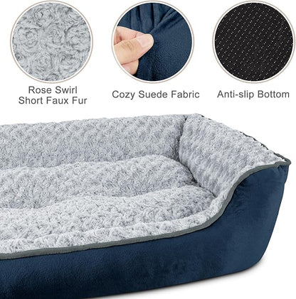 JOEJOY Rectangle Dog Bed for Large Medium Small Dogs - Image 3