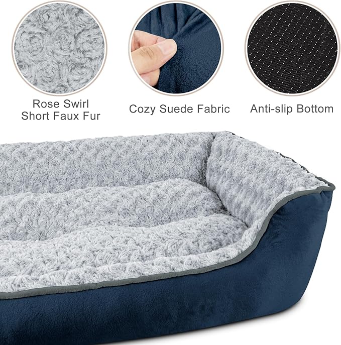 JOEJOY Rectangle Dog Bed for Large Medium Small Dogs - Image 3
