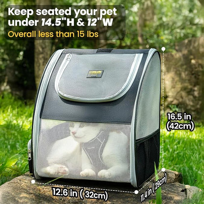 Cat Backpack Carrier for Small Dogs and Cats Fit Up to 15 Lbs, Small Dog - Image 2