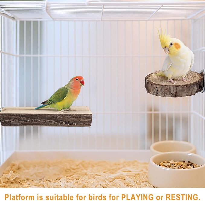 7PCS Bird Perches, Natural Wood Parrot Perch Stand, Bird Perch Chewing Stick - Image 5