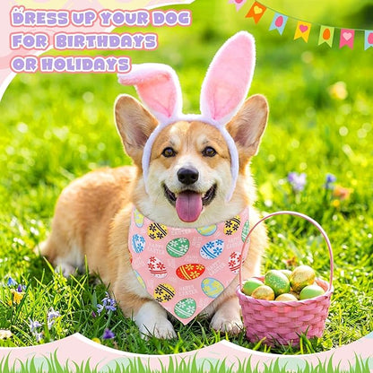 Aliceset 180 Pack Easter Dog Bandana Bulk, Easter Bandanas - Image 5