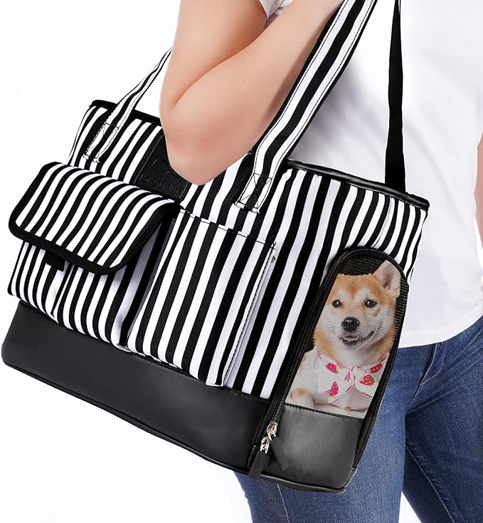 Cat Carrier, Dog Carrier, Pet Carrier, Foldable Waterproof Premium PU Leather by WelcomeToJohomviin