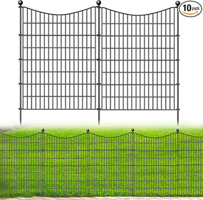 10 Panels No Dig Dog Fence Outdoor by OutdoorFence