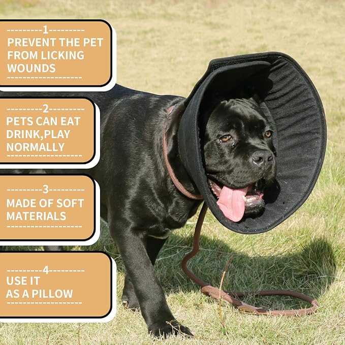 Adjustable Dog Cat Cone, Soft Recovery Cat Cone Collar, Dog Protective Collar - Image 3