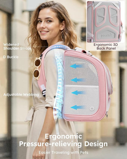 Pecute Cat Backpack Carrier, Large Space Cat Bubble Backpack, Breathable Cat - Image 4