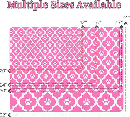 Dog Food Mat 16X24 Inch Pet Feeding Absorbent Mats - Image 4