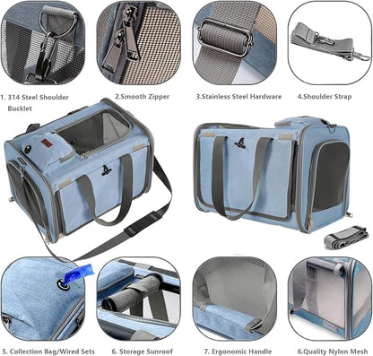 Soft Cats Carrier for Small Dogs Carriers Airline Approved Puppy Travel Bag - Image 3