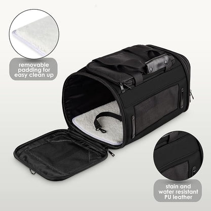 TSA Airline Approved PU Leather Luxury Pet Carrier - Image 5