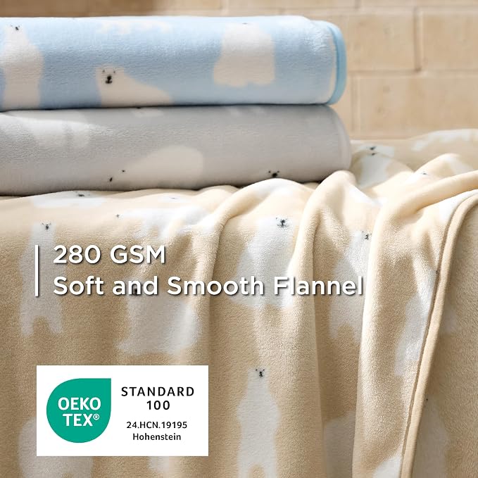 Bedsure 1 Pack 3 Pet Blankets, Super Soft Fluffy Premium Fleece Flannel - Image 2