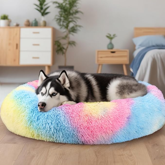 Extra Large Dog Beds, 36 Inch Human Dog Anxiety Relief Comfort Bed, - Image 5