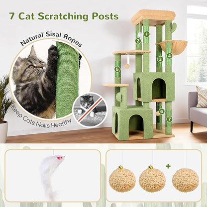 Globlazer Cactus Cat Tower for Indoor Cats, Heavy Duty Cat Trees for Large Cats - Image 5