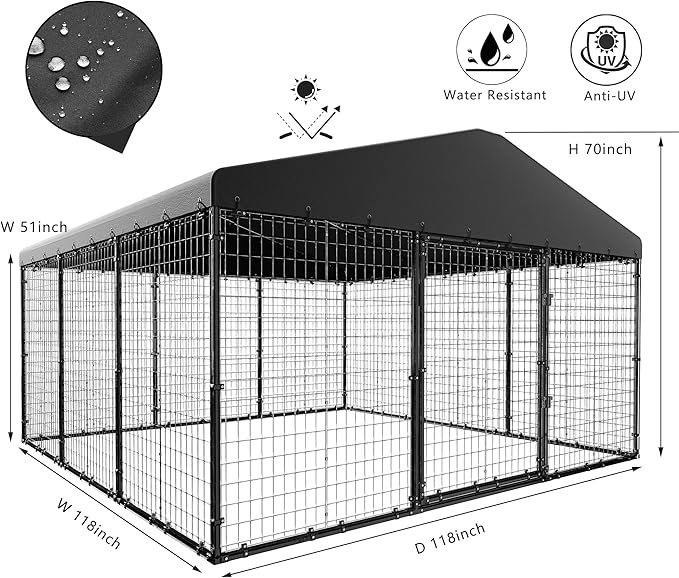 Dog Kennel Outdoor, Large Dog Fence - Image 2