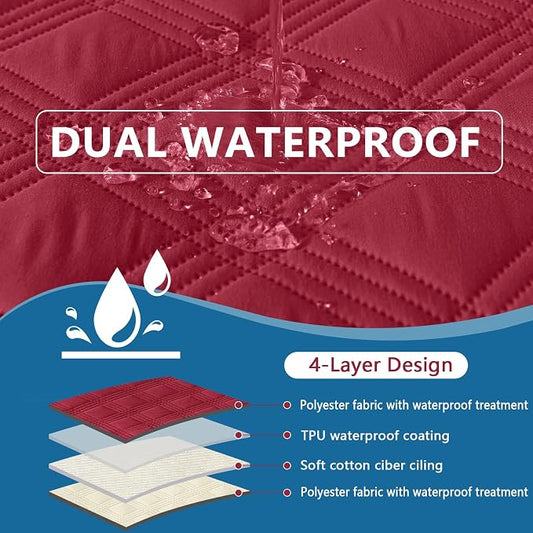 hyha Waterproof Dog Blanket, Reversible Pet Bed Blanket, Soft Sofa Couch Cover - Image 2