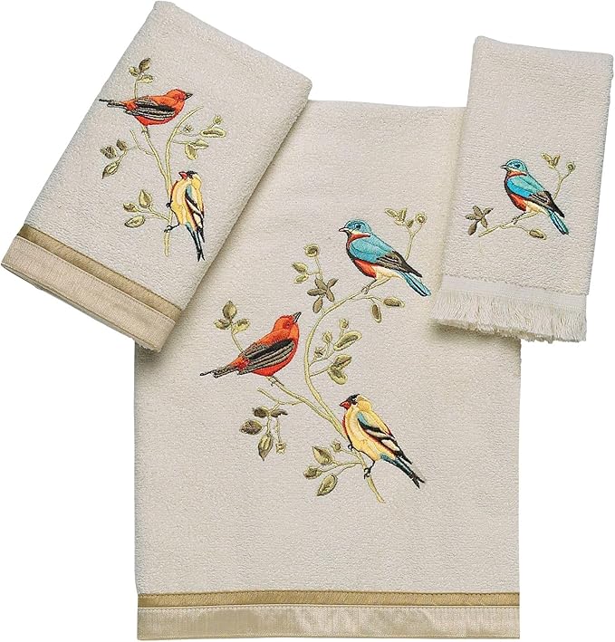 Avanti Linens - 3pc Towel Set, Soft & Absorbent, Nature Bathroom Decor by AvantiHomeSince1969
