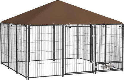 PawHut Outside Dog Kennel, Garden Playpen Fence Crate Enclosure Cage Rotating by PawHut