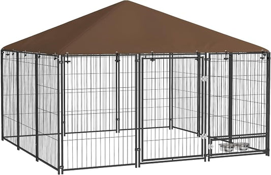 PawHut Outside Dog Kennel, Garden Playpen Fence Crate Enclosure Cage Rotating by PawHut