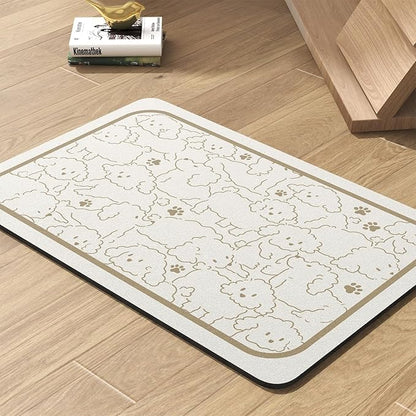 Pet Feeding Mat-Absorbent Dog Mat by PADOOR