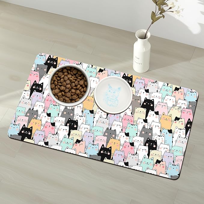Pet Feeding Mat for Floors Waterproof Dog Mat for Food and Water Absorbent - Image 9