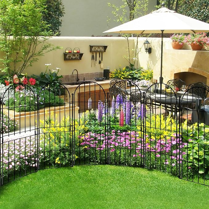 Decorative Garden Fence 31in x10ft, 10 Pack No Dig Fence Animal Barrier - Image 8