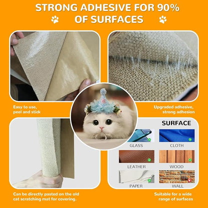 Jute 78.7"x15.8" Trimmable Cat Scratching Mat - Image 7