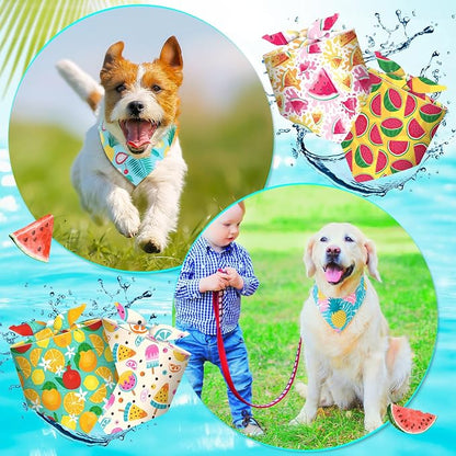 Sanwuta 48 Pcs Dog Bandana Bulk Summer Scarf Washable Flamingo Dogs Bibs - Image 6