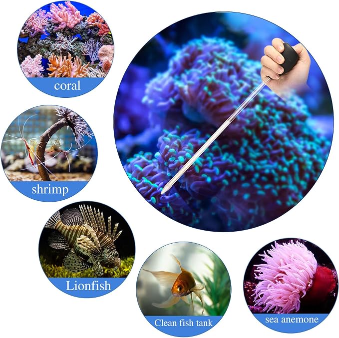 Boao 2 Sets Long Pipette for Fish Tank Coral Food Feeder Long Syringe Aquarium - Image 6