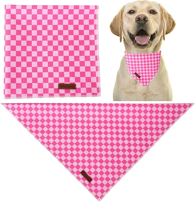 Summer Dog Bandana, UP URARA PUP Pink Bandana - Image 3