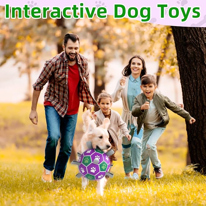Dog Toys Soccer Ball with Nylon Strap, Puppy Birthday Gifts, Dog Outdoor Toys - Image 7