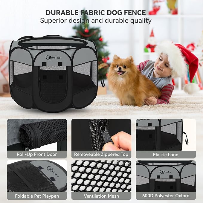 Dog Cat Playpen, Puppy Pet Playpen Indoor - Image 4