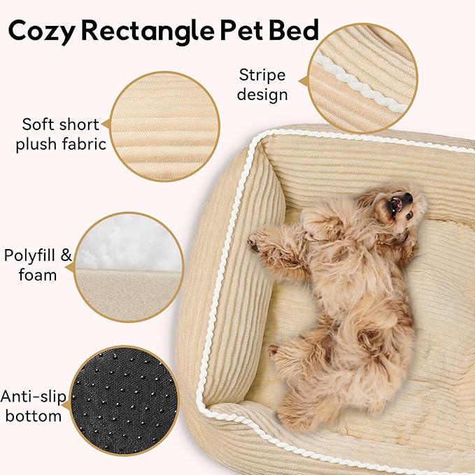 Rectangle Cat Dog Bed for Large Medium Small Pets Indoor Outdoor Machine - Image 4