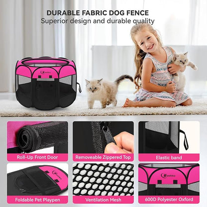 Dog Playpen, Puppy Pet Playpens Indoor - Image 4