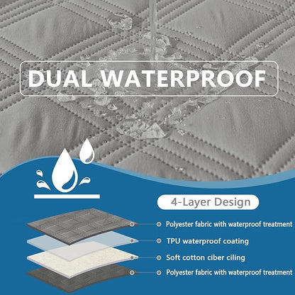 hyha Waterproof Dog Blanket, Reversible Pet Bed Blanket, Soft Sofa Couch Cover - Image 2