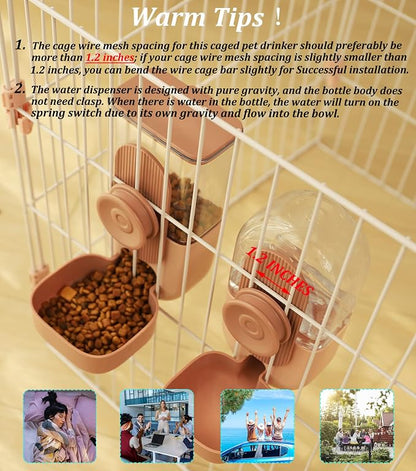 Kenond 35oz Hanging Automatic Pet Food Water Dispenser, Auto Gravity Pet Feeder - Image 6