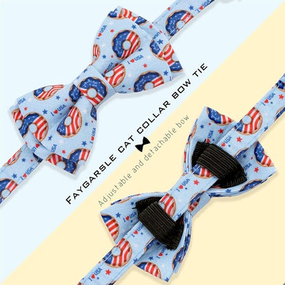 Faygarsle 2 Pack Patriotic Cat Collar Set - Image 5