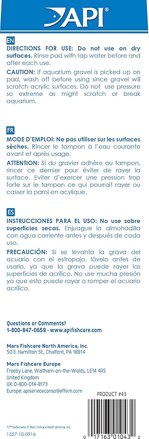 API ALGAE SCRAPER For Acrylic Aquariums 1-Count Container - Image 2