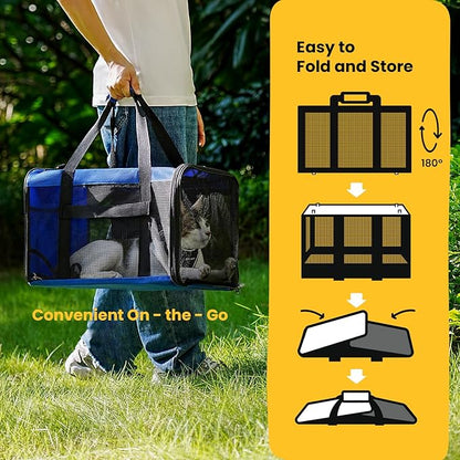 Cat Carrier Bag, Soft-Sided Pet Carriers - Image 4