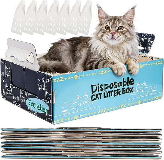 Hiceeden 8 Pcs Disposable Litter Box by Hiceeden