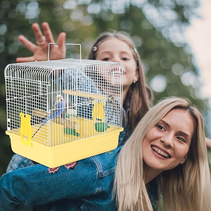 Small Bird Cage, Lightweight for Parakeets, Hanging for Parrot, Travel for - Image 2