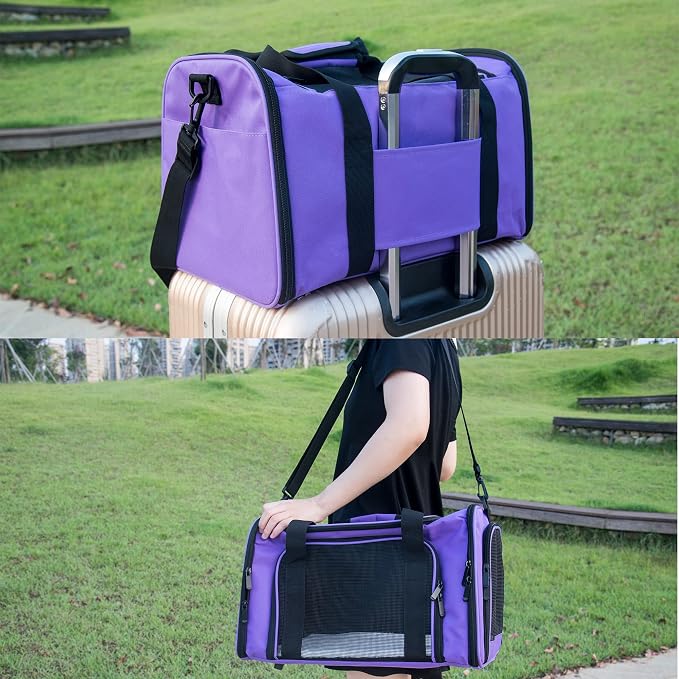 Soft Sided Carrier for Small Medium Cats Dogs, TSA Airline Approved Collapsible - Image 6
