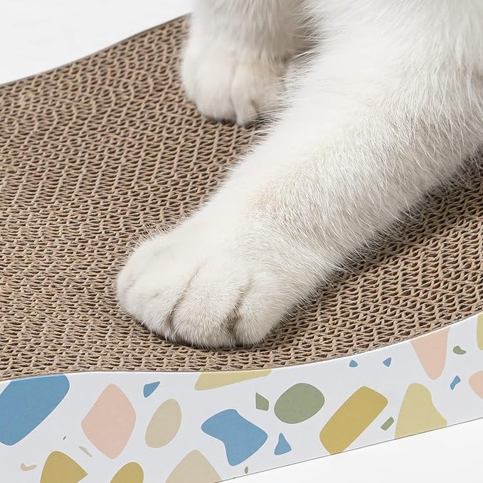 Cat Scratcher, Curved Scratch Pad, Durable Corrugated Cardboard Scratching Board - Image 8