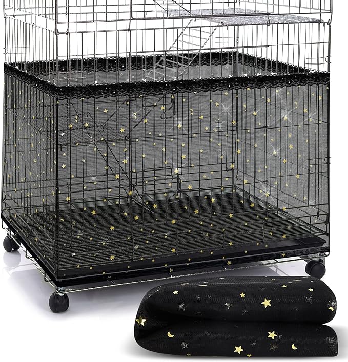 Shappy Large Bird Cage Birdcage Nylon Mesh Net Cover Seed Feather Catcher by Shappy