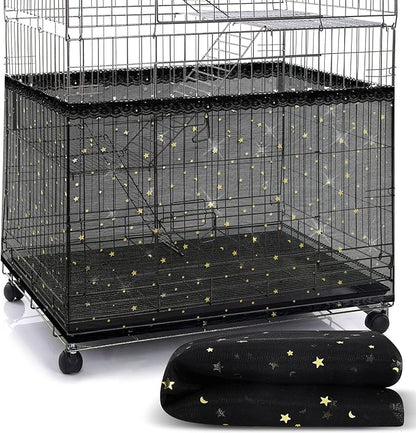 Shappy Large Bird Cage Birdcage Nylon Mesh Net Cover Seed Feather Catcher by Shappy
