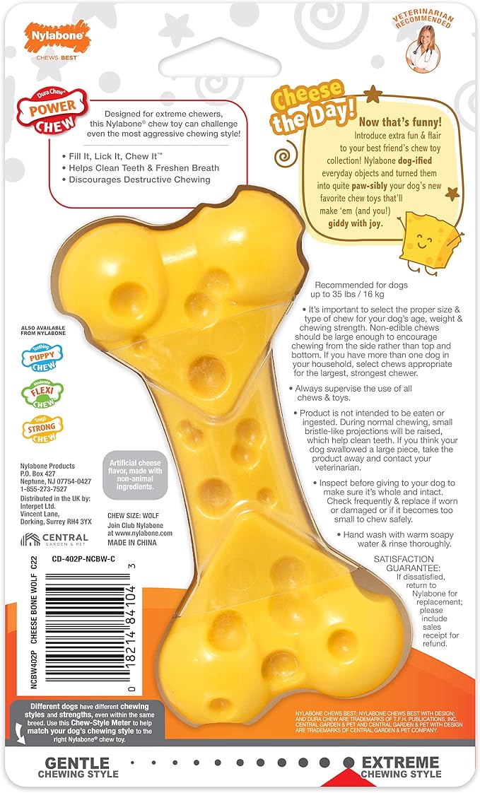 Nylabone Cheese Bone Power Chew Toy - Image 12