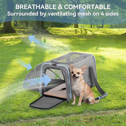 Petsfit Expandable Cat Carrier Dog Carriers, Airline Approved Soft-Sided - Image 9