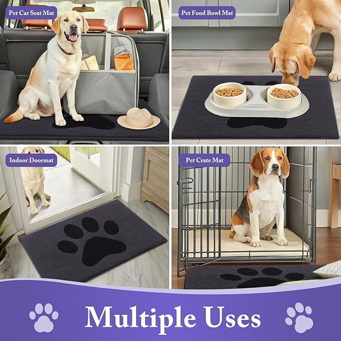 Buganda Dog Door Mat for Muddy Paws, Absorbent Dirt Trapper Non Slip Indoor - Image 8