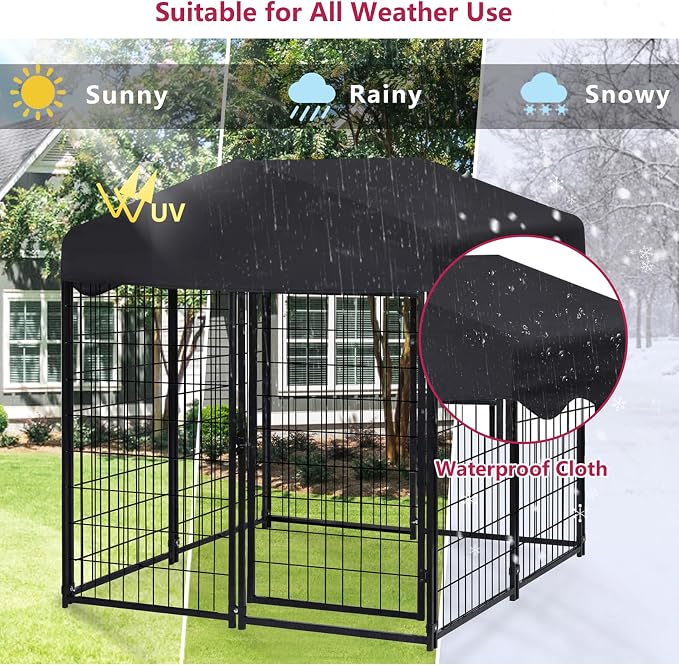 Dog Kennel Outside, 4.5' x 4' x 4' Dog Kennel Outdoor - Image 3