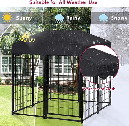 Dog Kennel Outside, 4.5' x 4' x 4' Dog Kennel Outdoor - Image 3