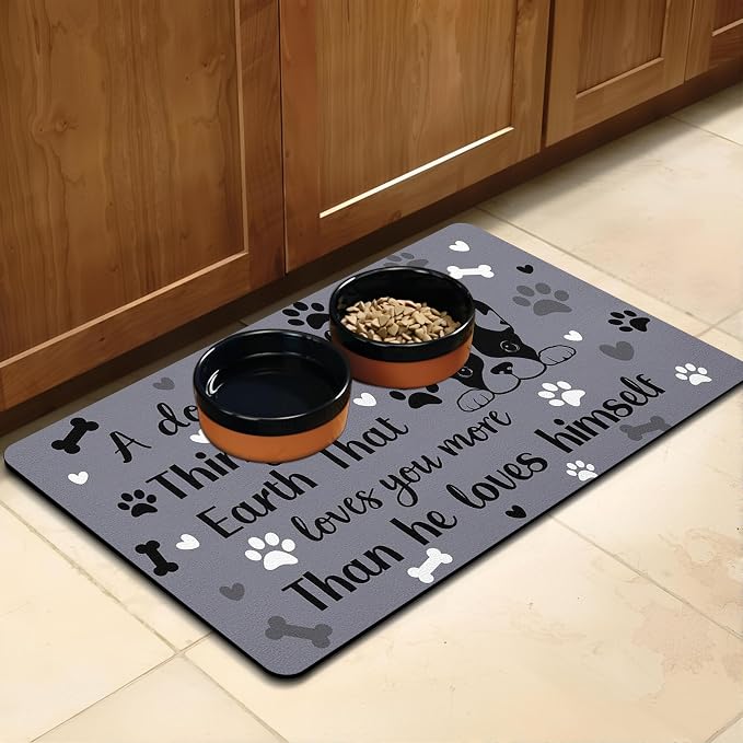 Pet Feeding Mat for Floors Waterproof Dog Mat for Food and Water Absorbent - Image 8